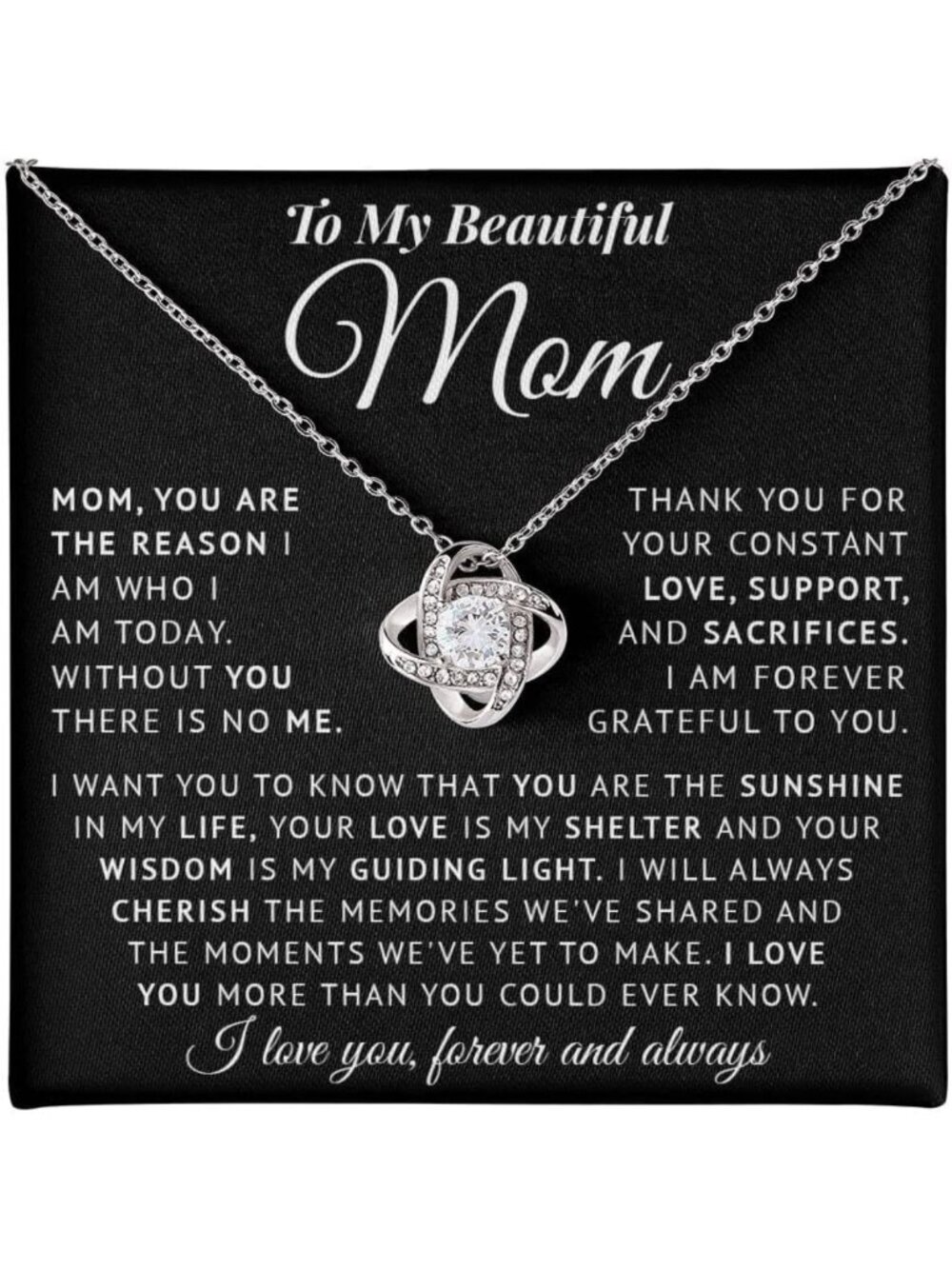 Meaningful Necklace for Mom - Sentimental Gift from Son, Unique Mother's Day